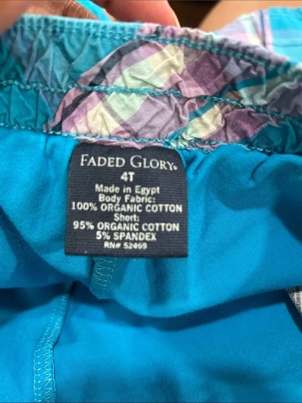 Faded Glory Plaid Tiered Skort in Blue and Purple size 4T